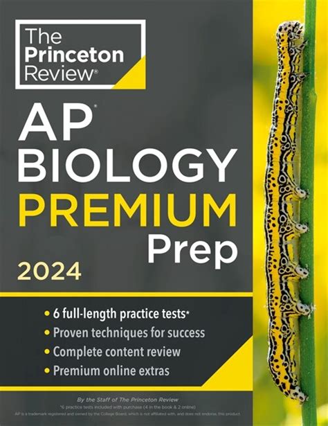 알라딘 Princeton Review Ap Biology Premium Prep 26th Edition 6 Practice