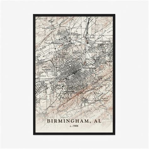 Birmingham Map Historic Topographic Map 1906 Historic - Etsy