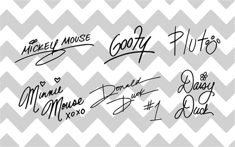 7553 Disney Autographs Svg Svg Png Eps Dxf File