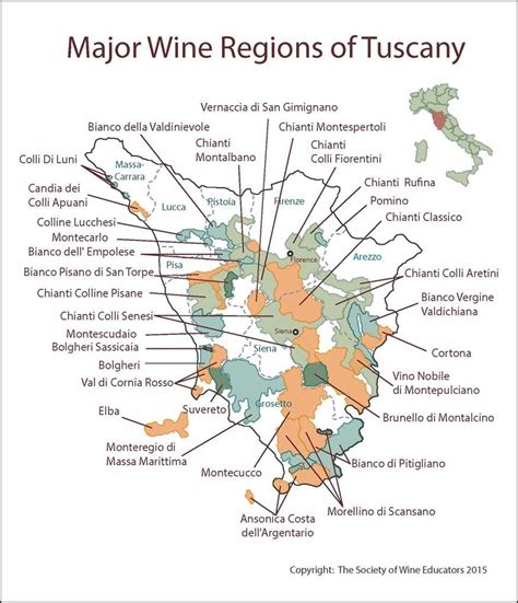 Tuscany Wine Map