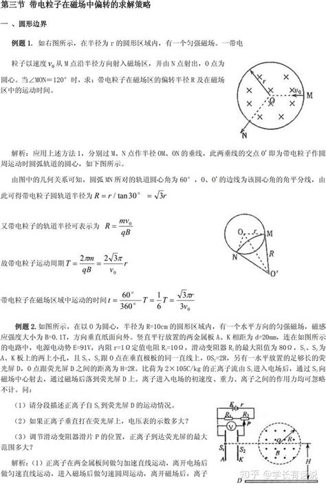 高考物理独门秘笈丨带电粒子在磁场中的偏转问题笔记！短期提分！ 知乎