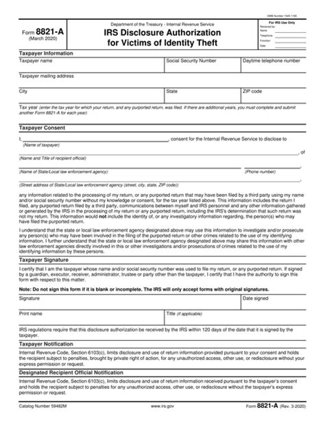 Irs Form 8821 Fillable Form - Printable Forms Free Online