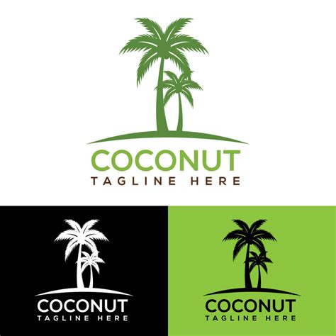 Coconut Tree Logo Design - MasterBundles