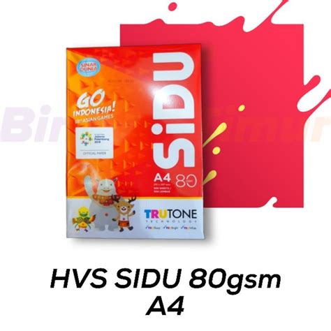 Jual Kertas Hvs Gram Sidu A Box Rim Pengiriman Instant