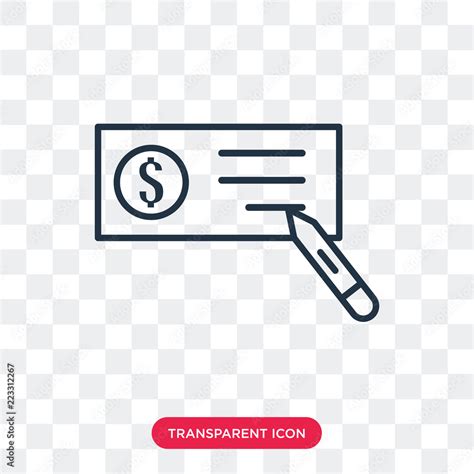 Cheque Vector Icon Isolated On Transparent Background Cheque Logo