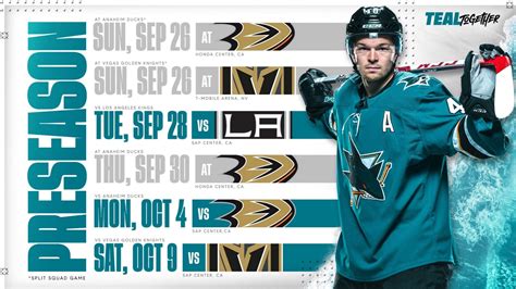 Sheng's Daily: Sharks' Preseason Schedule Released | San Jose Hockey Now