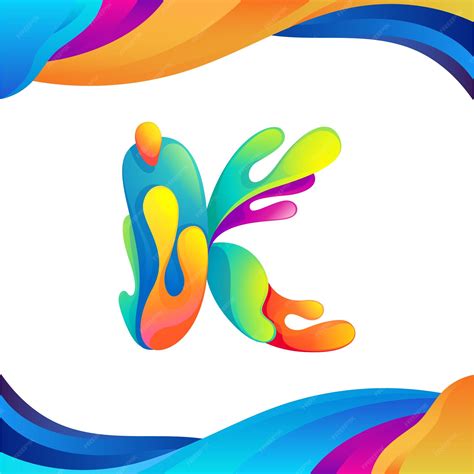 Premium Vector | K letter colorful modern logo