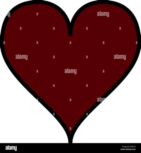 Simple Dark Red Heart Over A White Background Stock Vector Image And Art Alamy