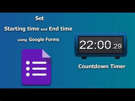 How To Set Starting Time And End Time In Google Forms YouTube