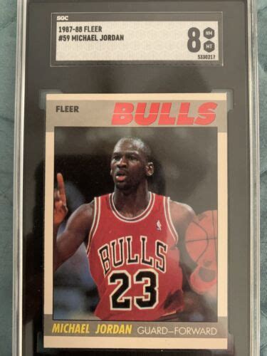 1987 88 Fleer Michael Jordan 59 SGC 8 NM MT Centered Beautiful Card