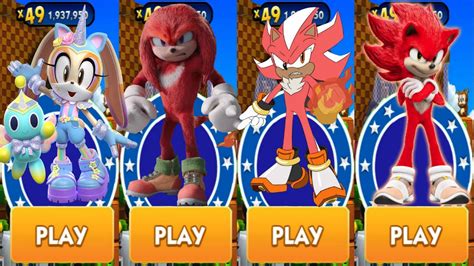 Sonic Dash Red Fire Sonic Vs Unicorn Cream Vs Fire Shadow Vs Movie