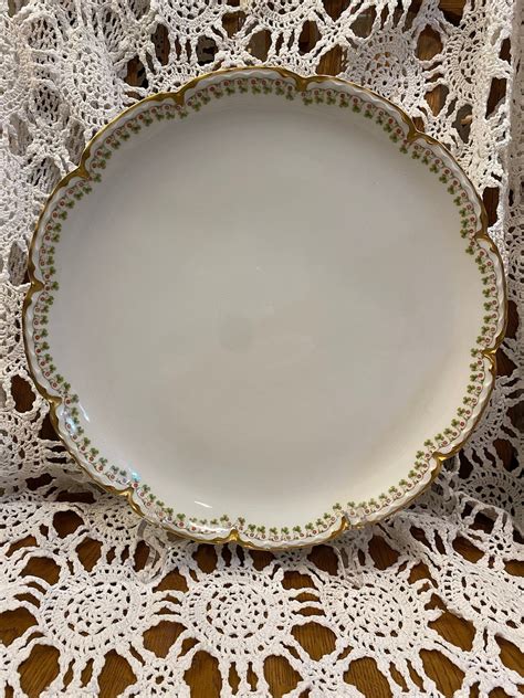 Vintage 13 Limoges Haviland Clover Leaf Round Platter Cake Plate