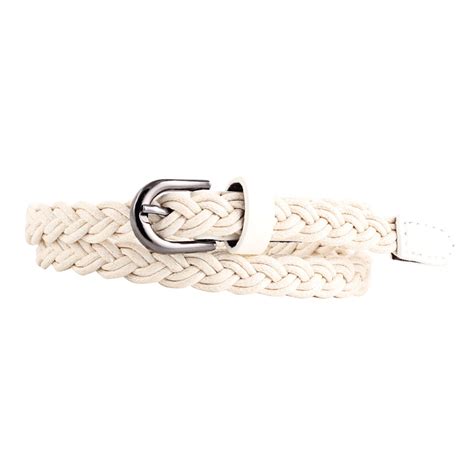 Classic Vintage Wax Rope Clothing Braided Belt Women S Pin Buckle