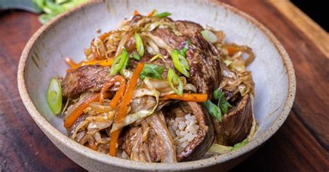 Lighter Mongolian Style Beef Bowl In Beef Bowls Mongolian Beef