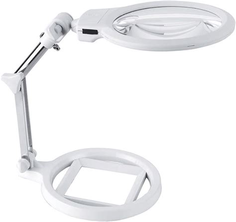 Lampe Loupe Loupe De Bureau Table Pliable Sur Pied Avec Leds