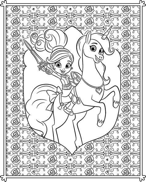 Free Printable Nella The Princess Knight Coloring Pages