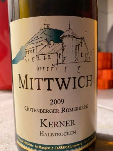 Mittwich Gutenberger R Merberg Kerner Halbtrocken Vivino