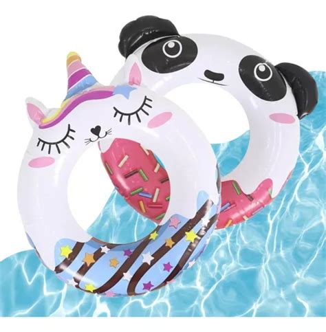 Boia Circular Infantil Inflável Piscina Unicórnio Panda 55cm MercadoLivre