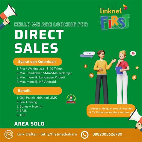 Lowongan Kerja Oktober Direct Sales First Media Di Solo Info