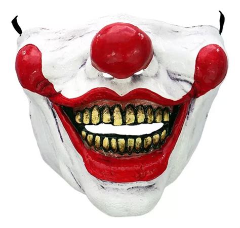 Máscara Terror Bozal Payaso Latex Halloween Color Blanco MercadoLibre