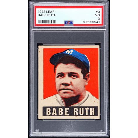 Babe Ruth 1948 Leaf 3 PSA 3 Pristine Auction