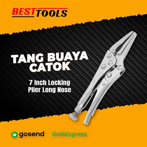 Jual Tang Jepit Chrome Bengkok Lurus Tang Buaya Locking Plier Curve