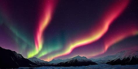 Premium Photo Colorful Northern Lights Aurora Northern Aurora