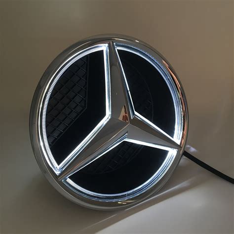 Cszlove Car Front Grilled Star Emblem Led Illuminated Logo For Mercedes