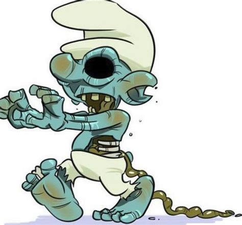 Zombie Smurf Art