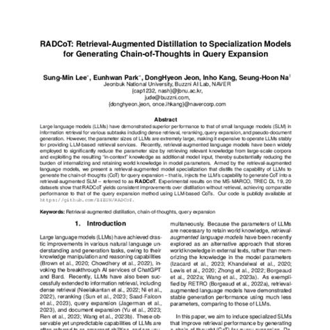 Radcot Retrieval Augmented Distillation To Specialization Models For