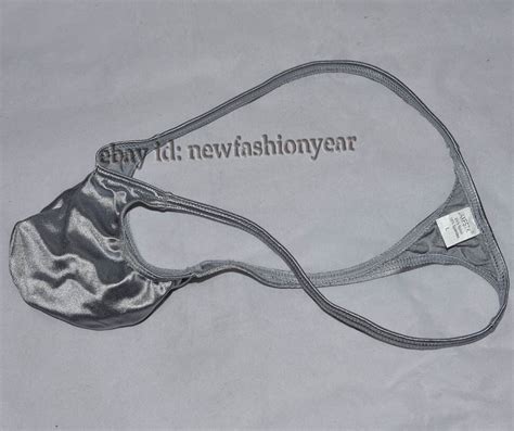 Men Shiny Satin Mini Tangas Micro Thong Pouch Underwear G String Bikini T Back EBay