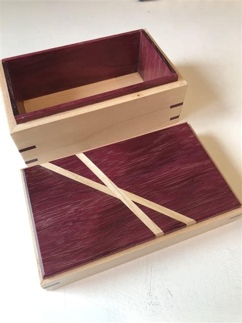 Maple And Purple Heart Box I Made For My Newborn Daughter Rwoodworking