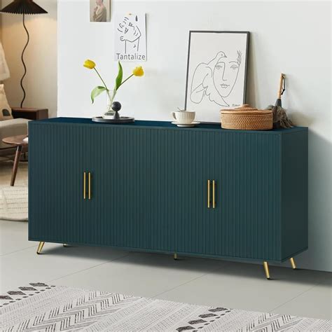 Amazon Lumisol Green Buffet Cabinet With Storage Storage Cabinet