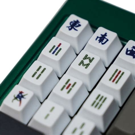 Mahjong Game Theme Keycaps Numpad Pbt Dye Sublimation Keycap Cherry