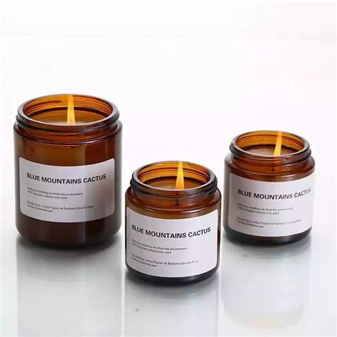 Custom 250ml 100ml Glass Candle Jaar Luxury Amber Empty With Tinplate Lids