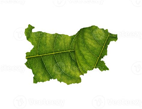 Bulgaria Map Made Of Green Leaves Ecology Concept 47429802 PNG