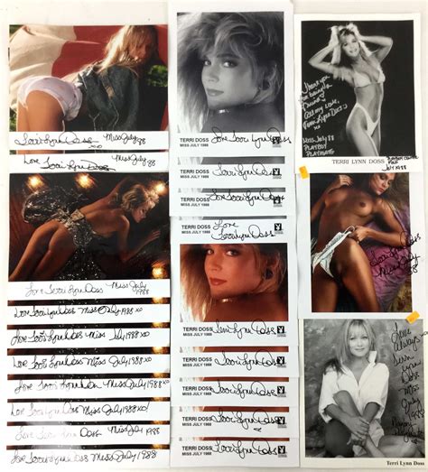 Lot - Former Playmate Terri Lynn Doss Autographed Photos