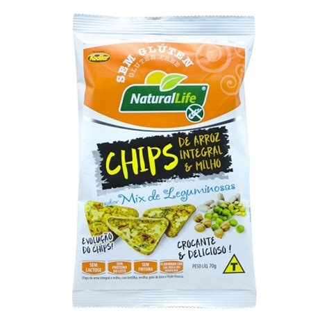 Chips De Arroz Integral E Milho Sem Gl Ten G Natural Life