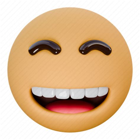 Teeth, happy, fun, emoji, emoticon, expression, cute 3D illustration ...