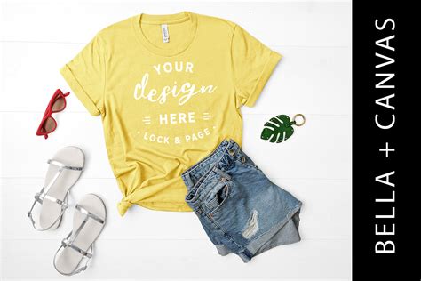 Free 3422 Yellow T Shirt Mockup Yellowimages Mockups