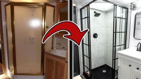 How To Remodel Your Rv Shower To Look Like This Step By Step Diy