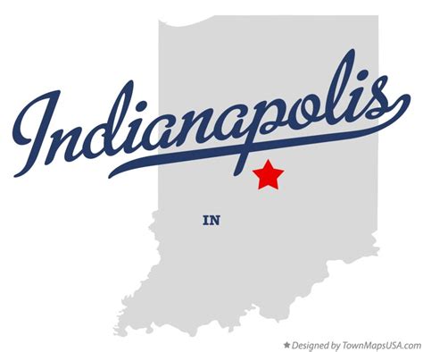 Map of Indianapolis, IN, Indiana