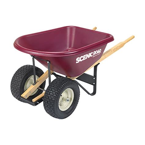 Scenic Road Wheelbarrow Dual Wheelbarrow 8 Cu Ft W 4 SiteOne