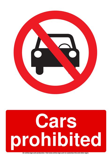 No Motor Vehicles Allowed Signs Poster Template