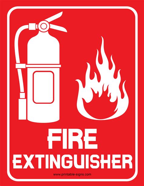 Fire Extinguisher Printable Signs Archives Printable Signs