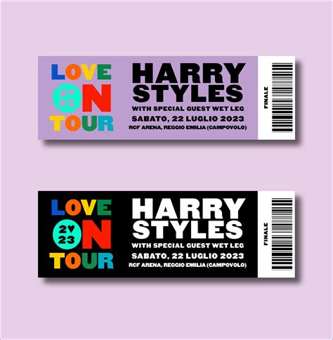 Harry Styles Love On Tour 2022 23 Ticket Printable Ticket Customized