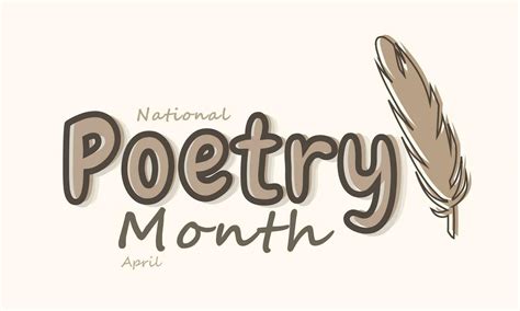 National Poetry Month Background Banner Card Poster Template