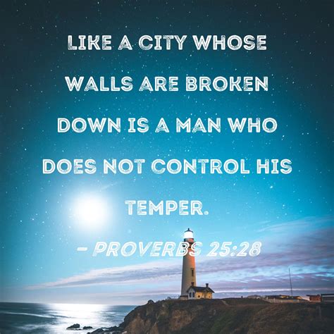 Proverbs Like A City Whose Walls Are Broken Down Is A Man Who 35502