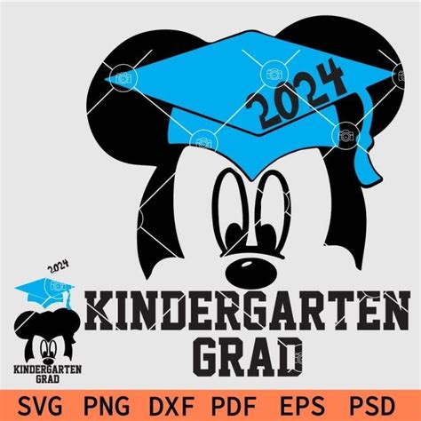 Mickey Kindergarten Grad 2024 Svg Kindergarten Grad Mickey 2024 Svg