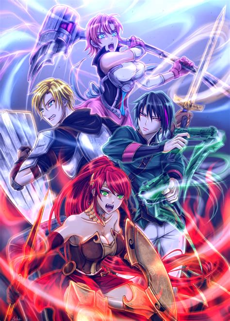 Jaune Arc Lie Ren Pyrrha Nikos Nora Valkyrie Lie Ren